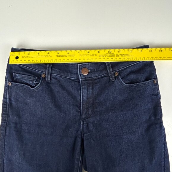 Loft Jeans Womens 2 (28x25) Modern Kick Crop Mid Rise Dark Wash Stretch Mid Rise - Picture 8 of 14